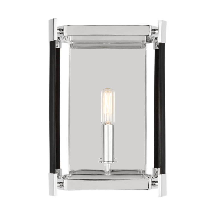 Hadley Modern Polished Nickel Rectangular Flush Mount Sconce