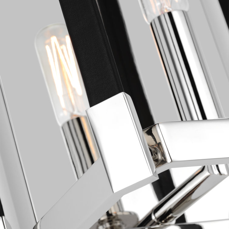 Hadley Modern Polished Nickel Rectangular Flush Mount Sconce