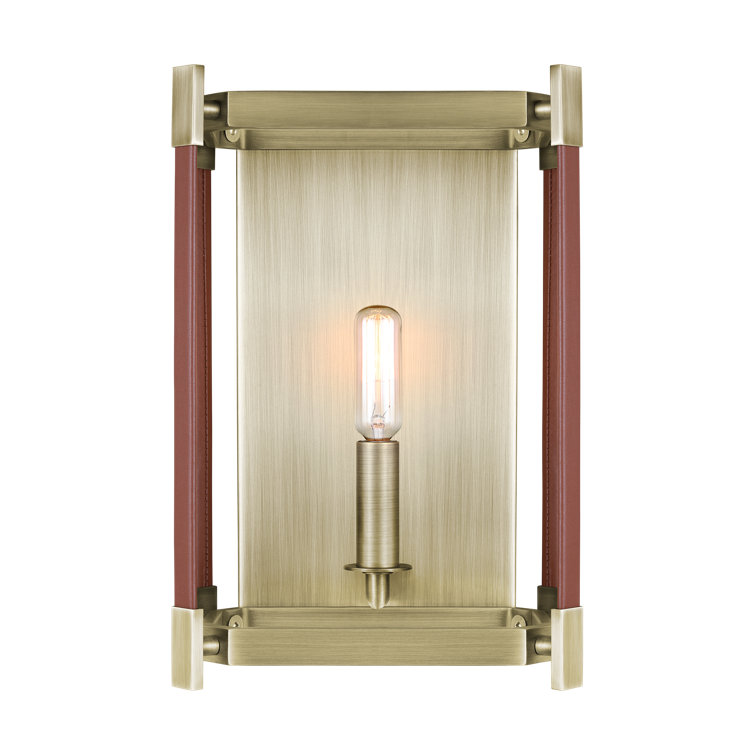 Time Worn Brass and Bronze Direct Wired Sconce
