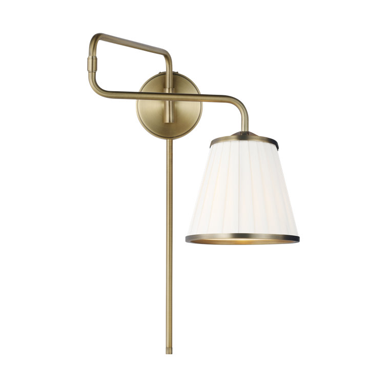 Esther Time-Worn Brass 13'' Swing Arm Sconce