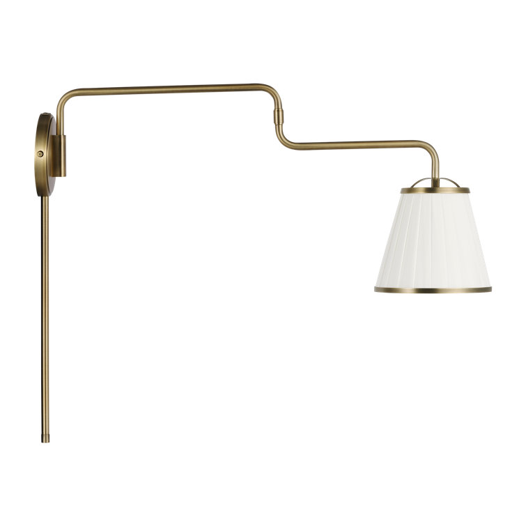 Esther Time-Worn Brass 13'' Swing Arm Sconce