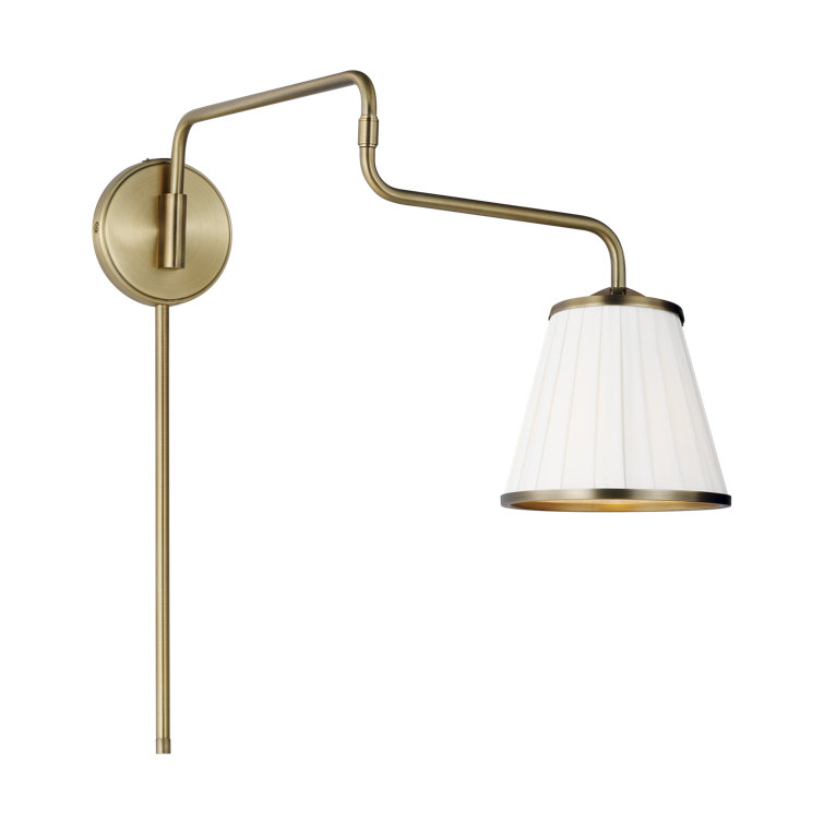 Esther Time-Worn Brass 13'' Swing Arm Sconce