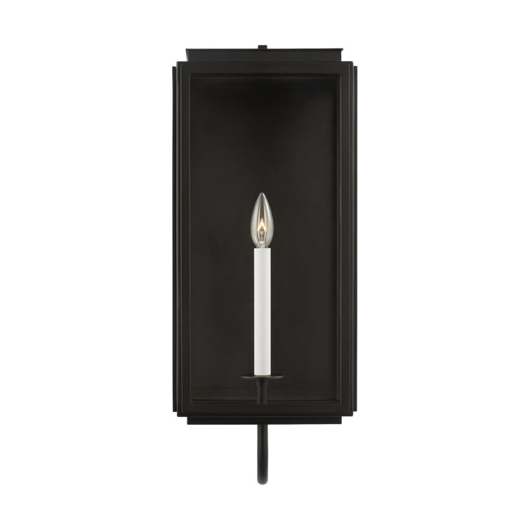 Edgar 23.75" Textured Black Steel Outdoor Wall Lantern