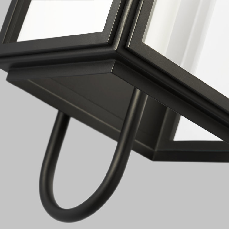 Edgar 23.75" Textured Black Steel Outdoor Wall Lantern