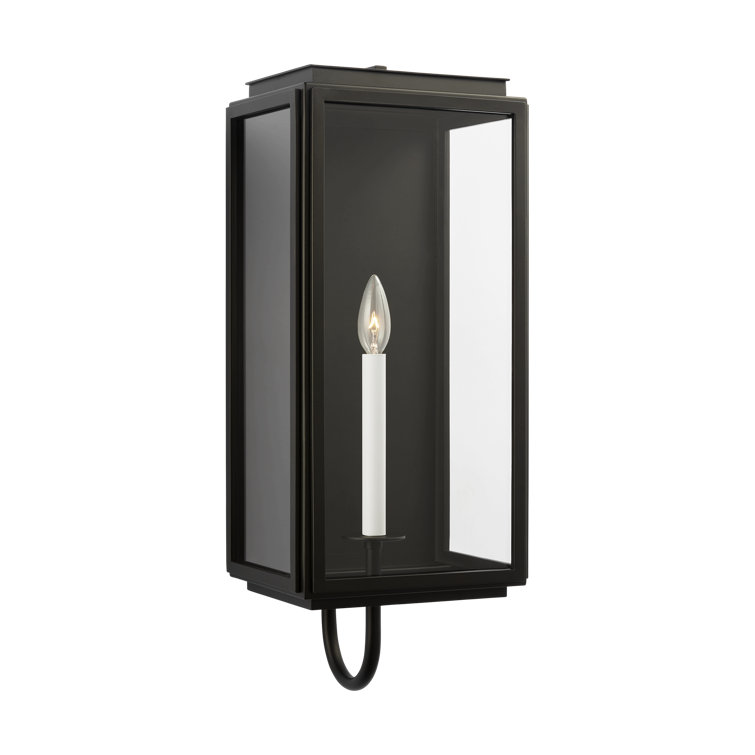 Edgar 23.75" Textured Black Steel Outdoor Wall Lantern