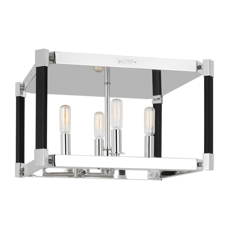 Hadley 14.88'' Polished Nickel Classic Lantern Flush Mount