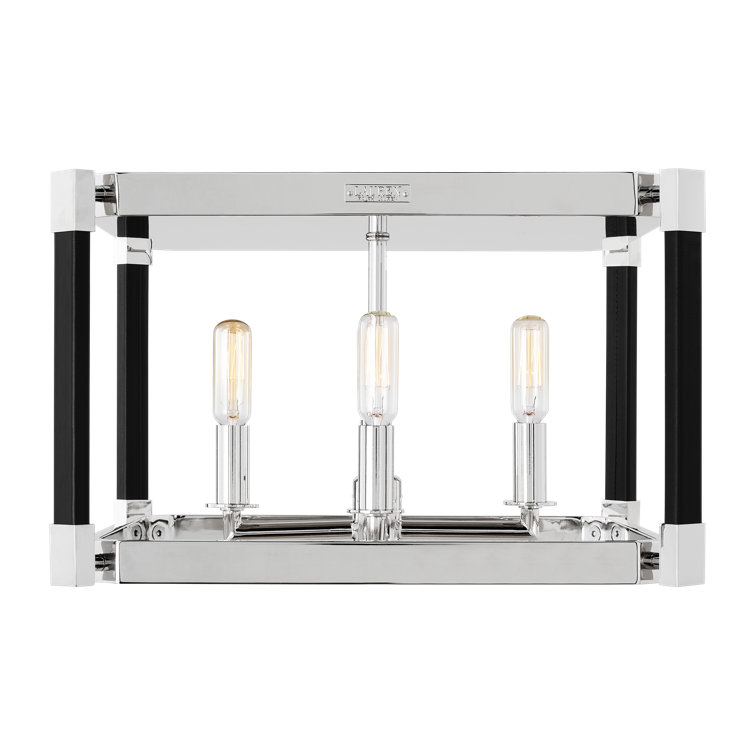 Hadley 14.88'' Polished Nickel Classic Lantern Flush Mount