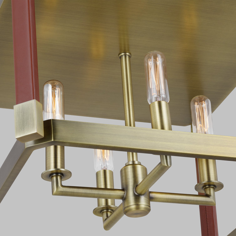 Hadley Time Worn Brass 14.88" Indoor/Outdoor Flush Mount Light