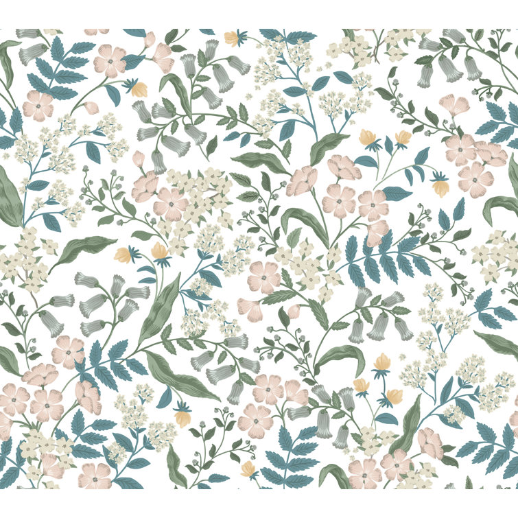 Blush Floral Peel and Stick Vinyl Wallpaper