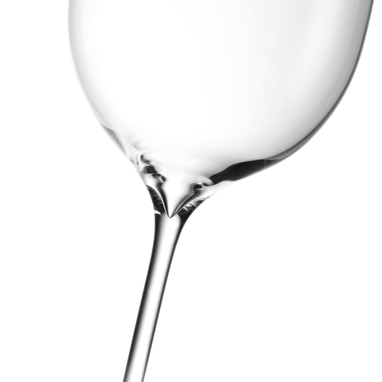 Elegance Hand-Made Crystal Wine Glass Set, 21.9 oz, Clear