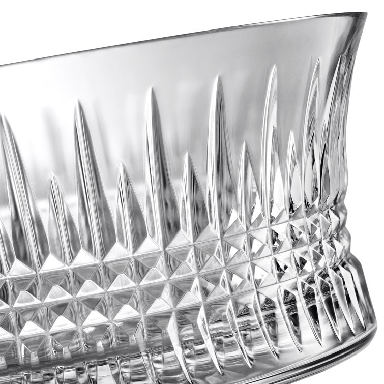 Clear Crystal Cut Round Decorative Bowl
