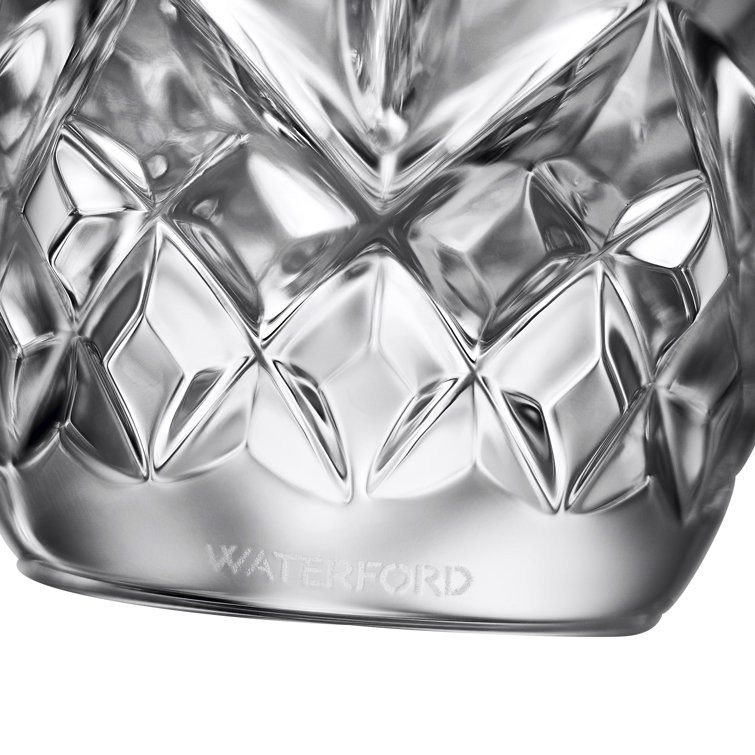 Elegant Crystal Bud Vase with Lismore Diamond Cuts 9.4"H