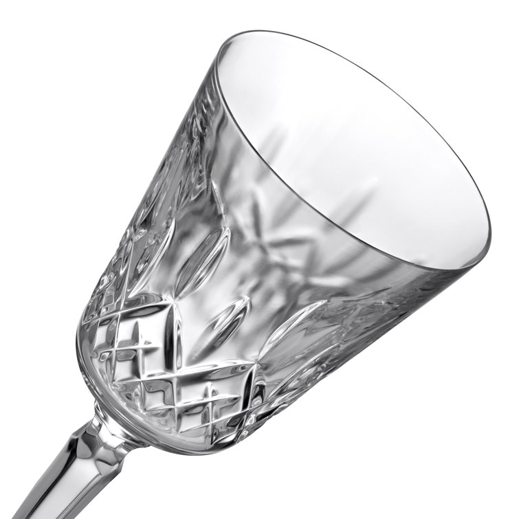 Elegant Lismore 8.5oz Crystal Wine Goblets, Set of 2