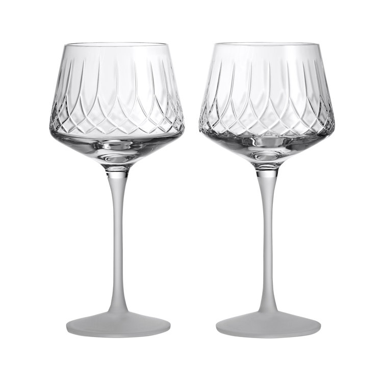 Waterford Lismore Arcus Crystal Wine Glass Set, 14 oz, Clear