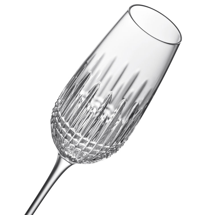 Radiant Diamond Essence 10.6" Crystal Champagne Flutes, Set of 2