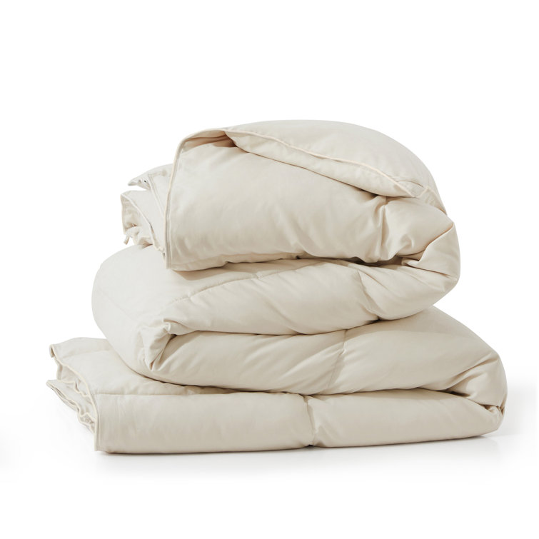 Cream Twin All-Season Goose Down Comforter Duvet Insert