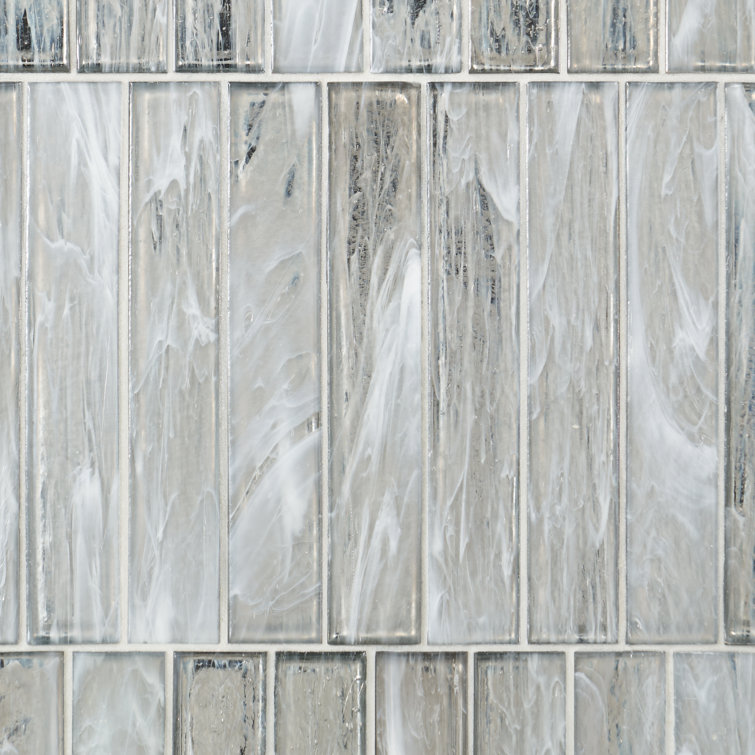 Apollo Brick Polished Silver Glass Subway Wall Tile