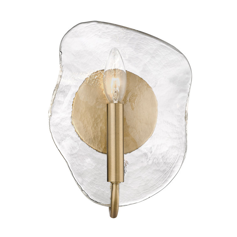 Gold and Glass Modern Dimmable Wall Sconce