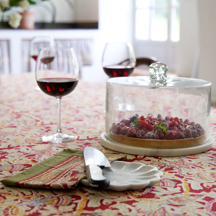 Noel Red and Green Floral 71x106 Tablecloth