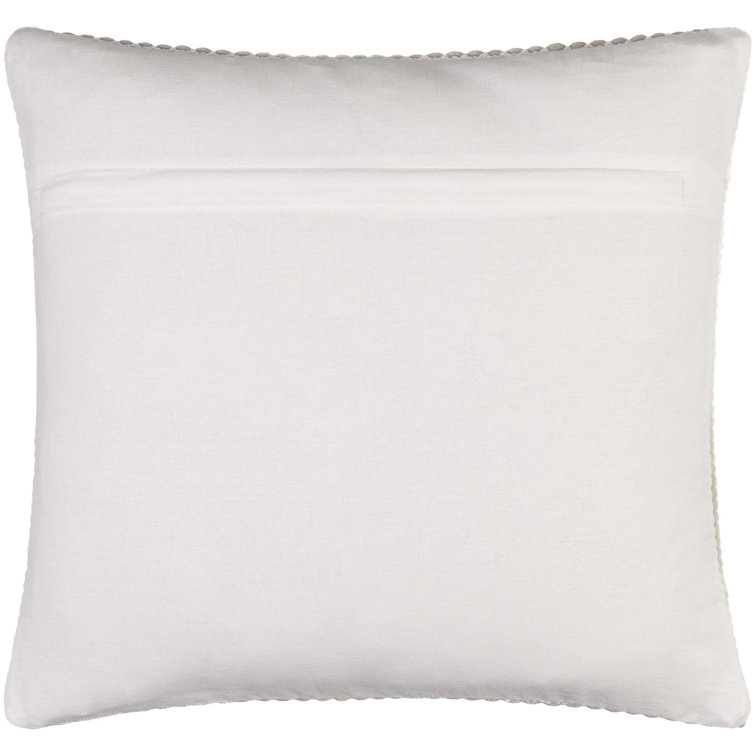 Gray 20" Square Wool Blend Throw Pillow