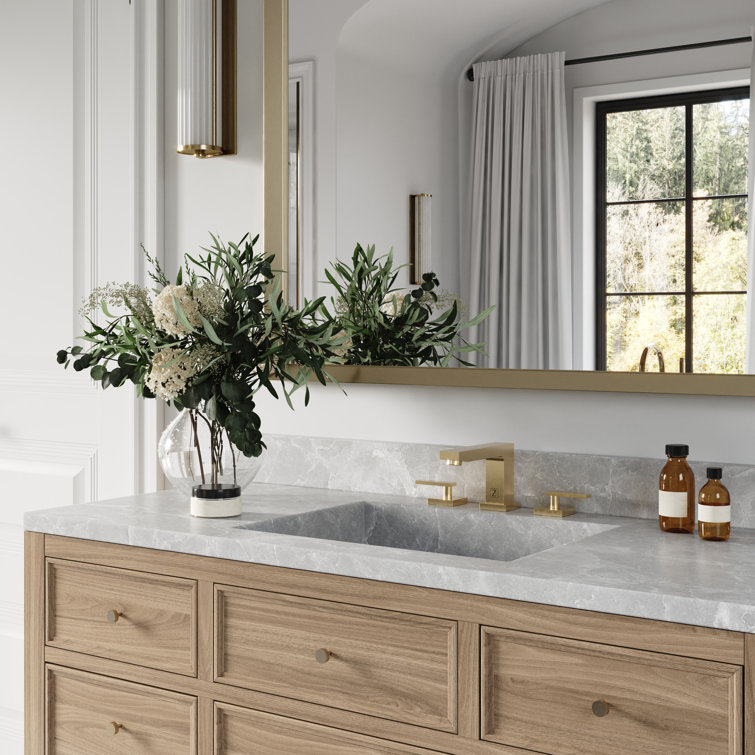 Contemporary Crystal Bay Polished Gold Bathroom Faucet
