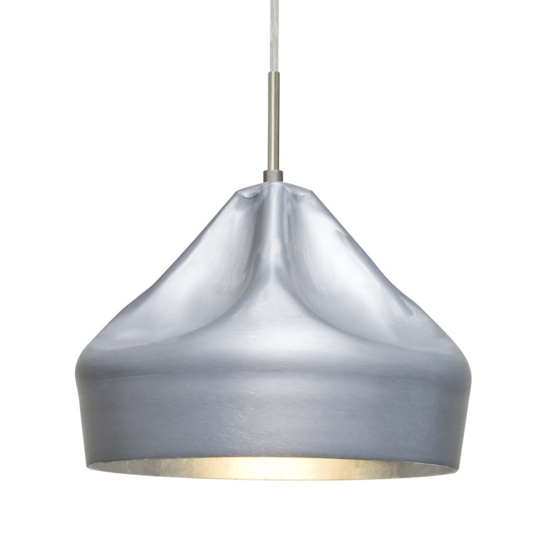 Mini Lotus 9.5" Satin Nickel LED Pendant Light for Indoor/Outdoor