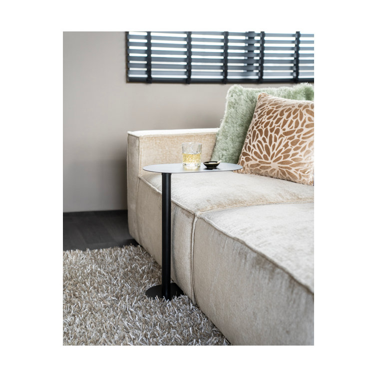 Black Metal Transitional End Table Set of 2