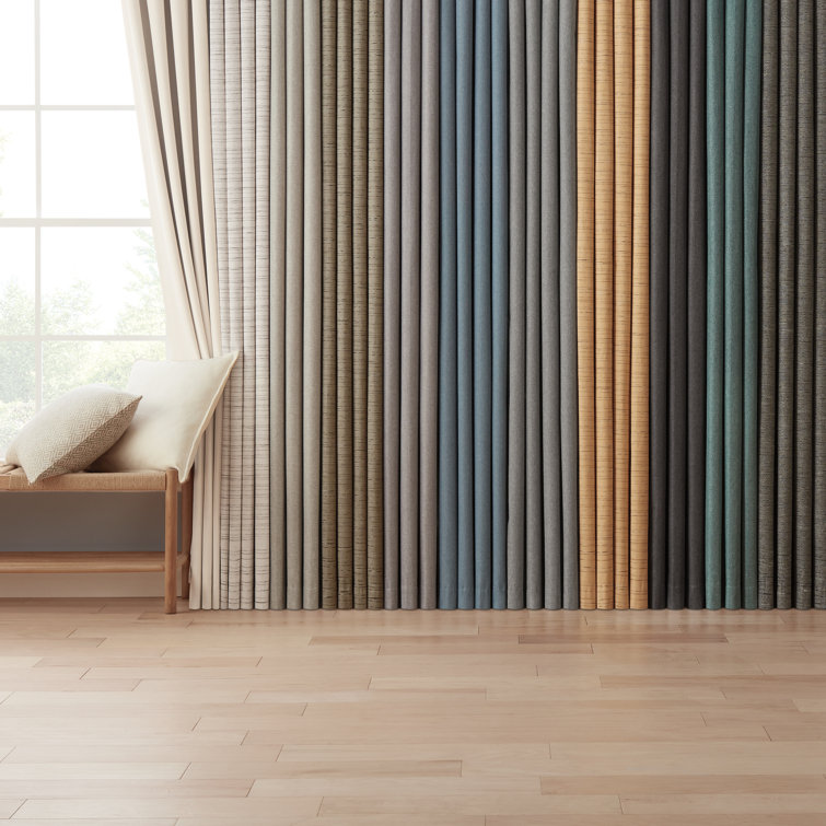 Natural Linen 84" Blackout Rod Pocket Curtain Panel
