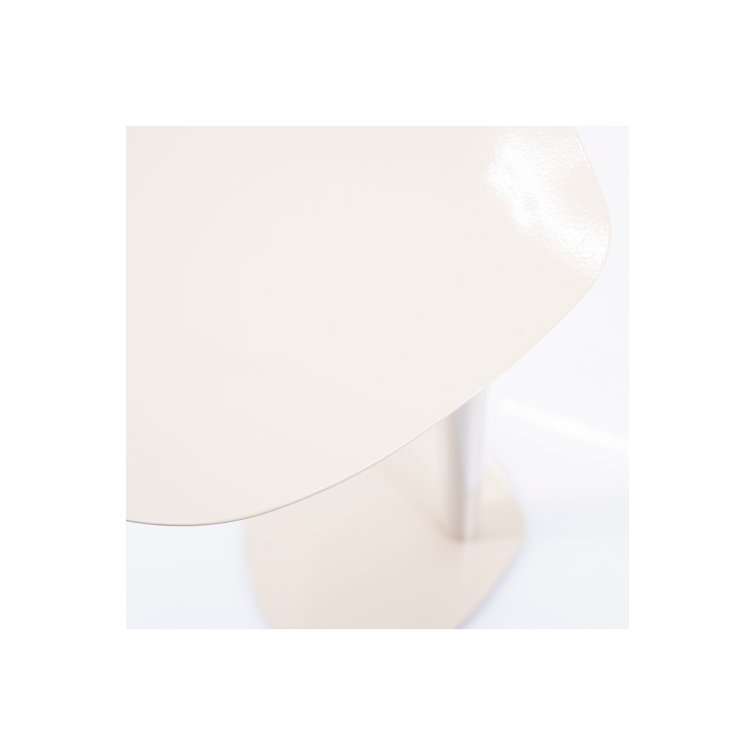 Beige Metal Free Form End Table