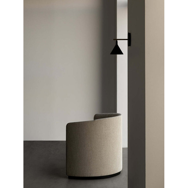 Black and Brass Dimmable Wall Sconce with Diffuser