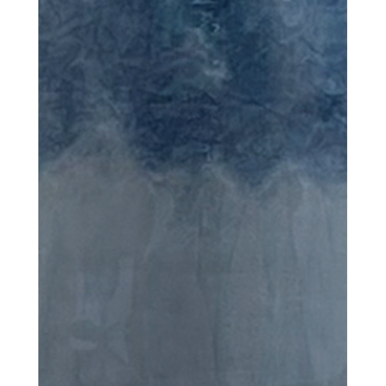 Blue Ombre Iron Table Lamp with Linen Shade
