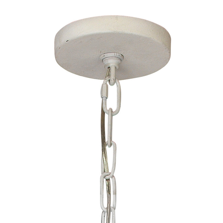 Parisian White Gesso 8-Light Modern Tiered Chandelier