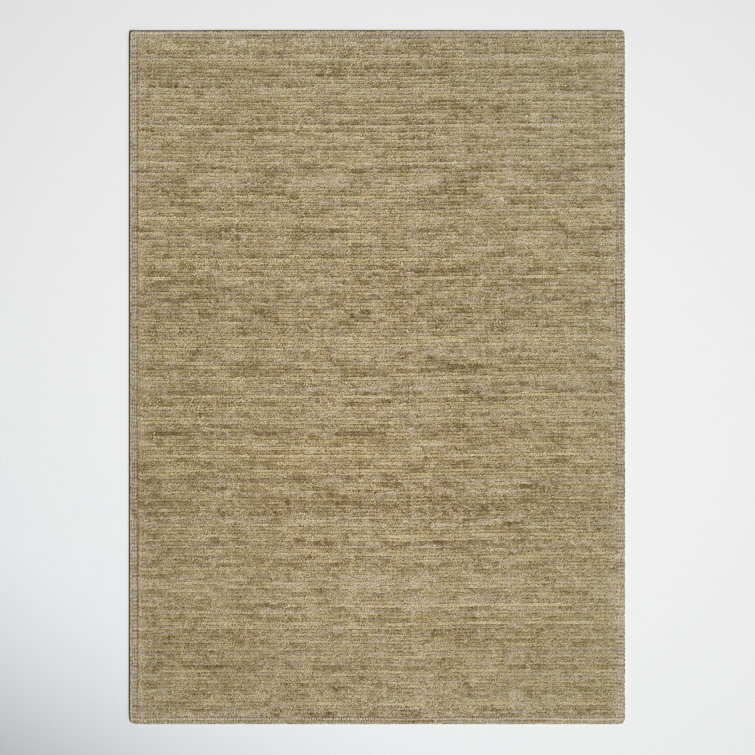 Adalia Hand-Knotted Easy Care Wool Area Rug, 10' x 14', Gray