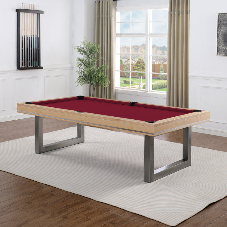 Harmony 8 ft Natural Maple and Gunmetal Pool Table