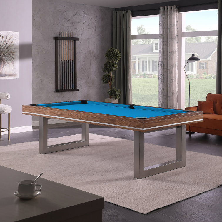 Harmony 7 ft Natural Walnut and Gunmetal Pool Table