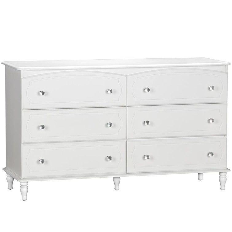 Elegant Rowan Valley Laren 6-Drawer Double Nursery Dresser in White