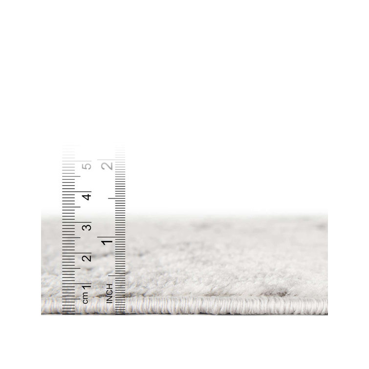 Leipzig Abstract Gray Synthetic 9'x12' Low Pile Area Rug