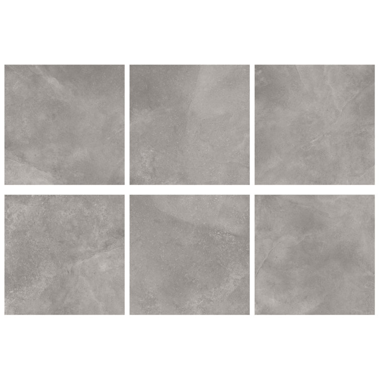 Iris Large Format Matte Gray Porcelain Tile 48x48