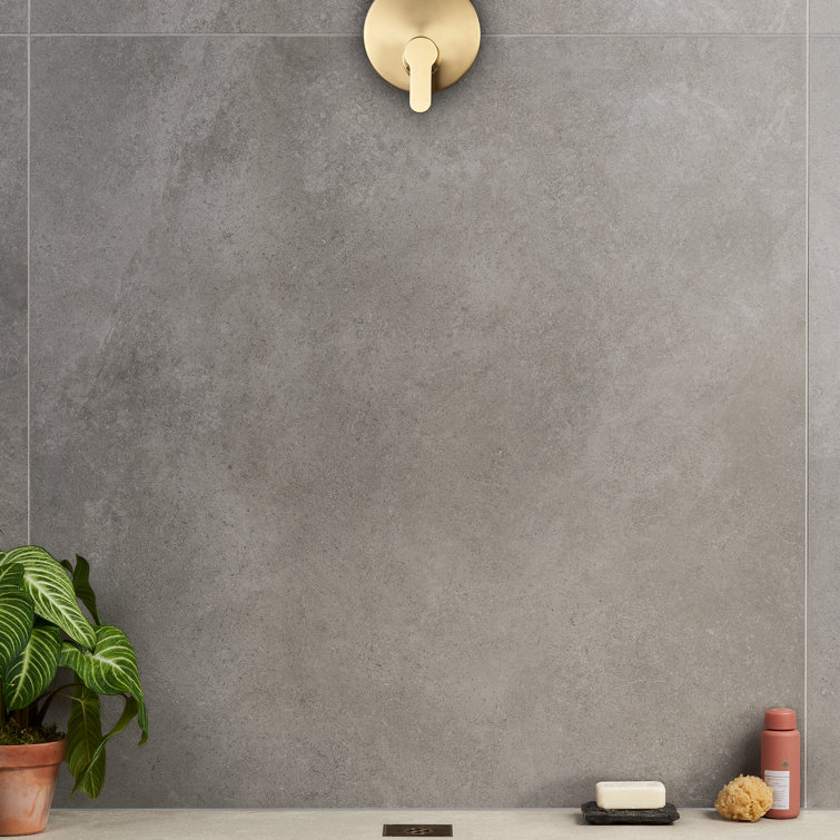 Iris Large Format Matte Gray Porcelain Tile 48x48