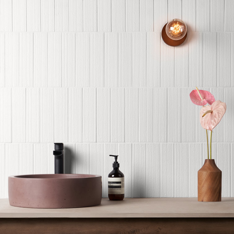 Cloud White 3" x 10" Matte Ceramic Subway Wall Tile