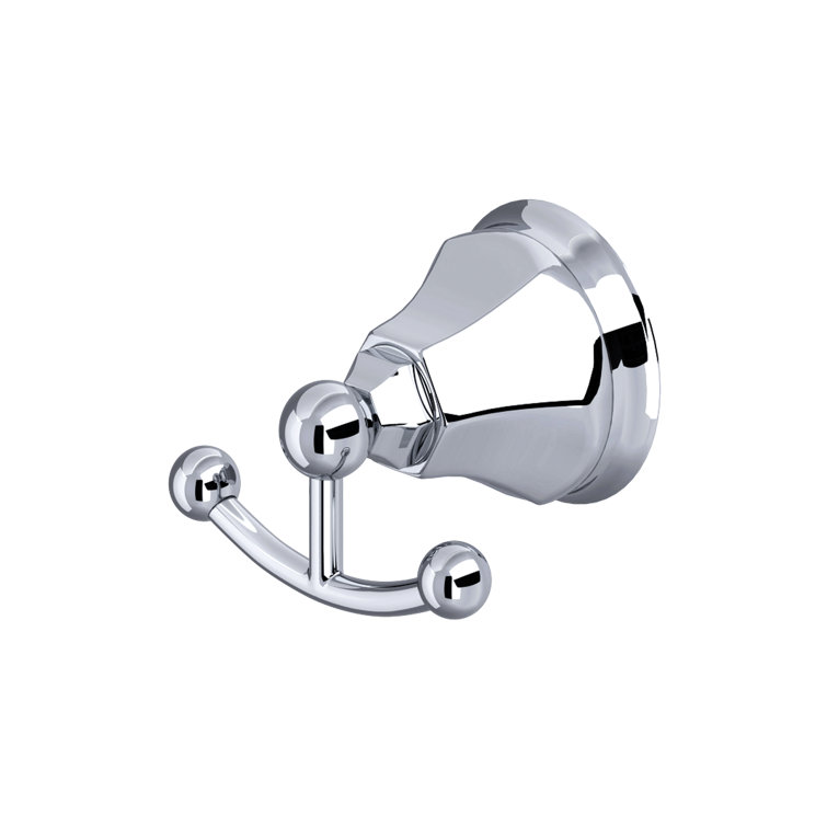 Polished Nickel Double Wall Mount Robe Hook