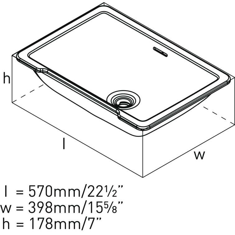 Eirene 16'' White Solid Surface Rectangular Undermount Bathroom Sink
