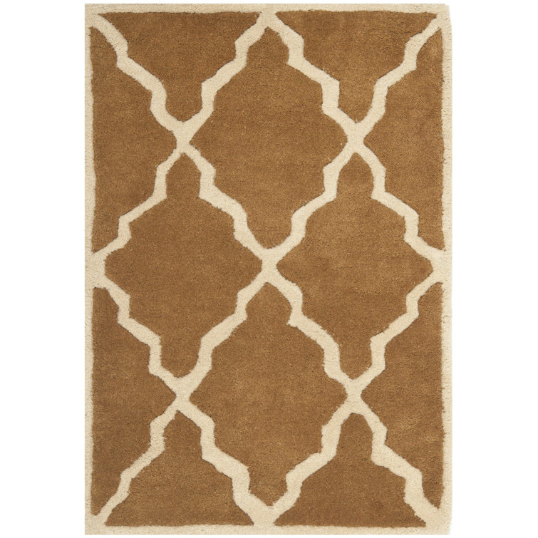 Hand-Tufted Artisan Wool Square Rug in Blue, 2' x 3'