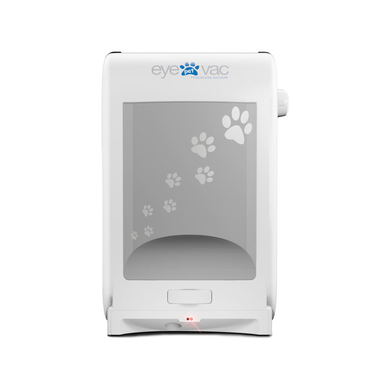EyeVac Pet Touchless White Bagless Canister Vacuum for Pets