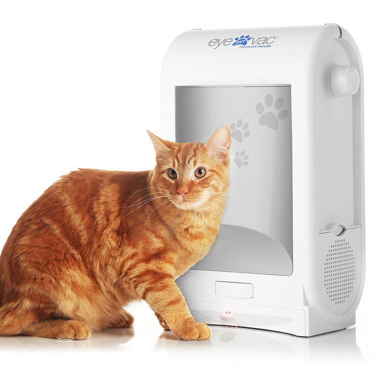 EyeVac Pet Touchless White Bagless Canister Vacuum for Pets