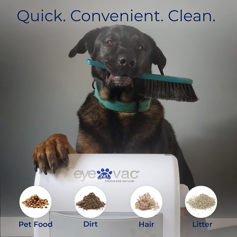 EyeVac Pet Touchless White Bagless Canister Vacuum for Pets