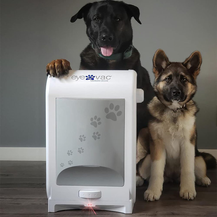 EyeVac Pet Touchless White Bagless Canister Vacuum for Pets