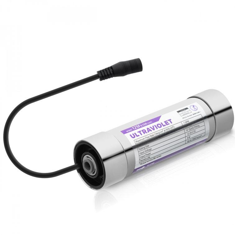 Compact Stainless Steel LED UV Water Filter Add-On Kit