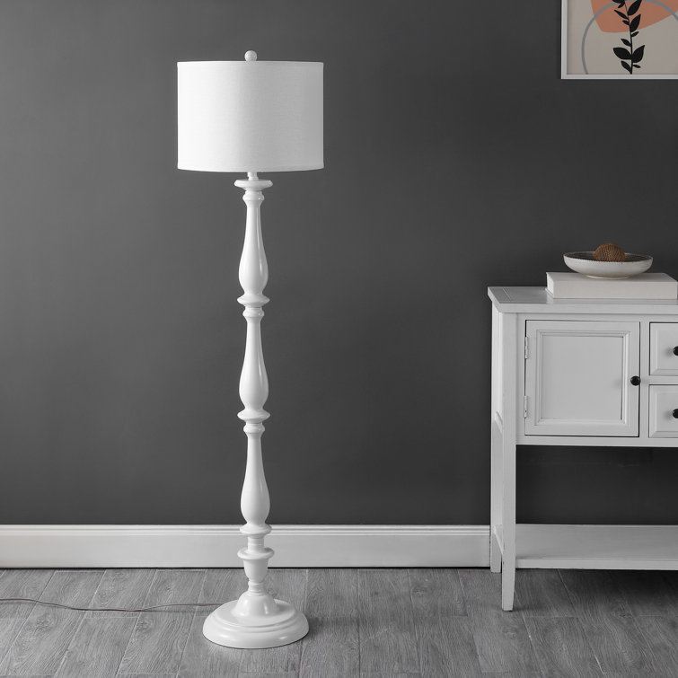 Bessie 62'' White Traditional Candlestick Floor Lamp