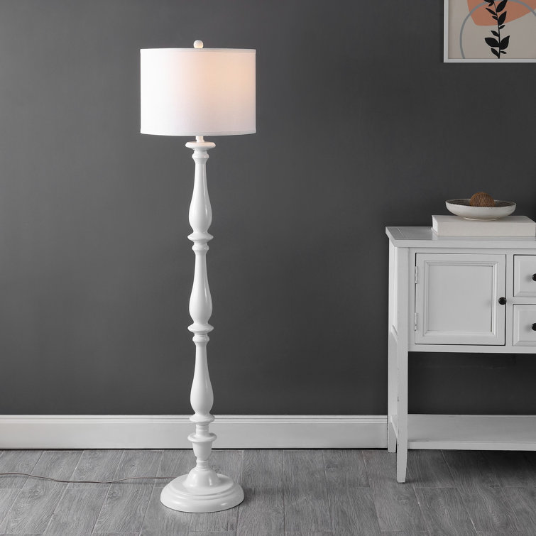 Bessie 62'' White Traditional Candlestick Floor Lamp